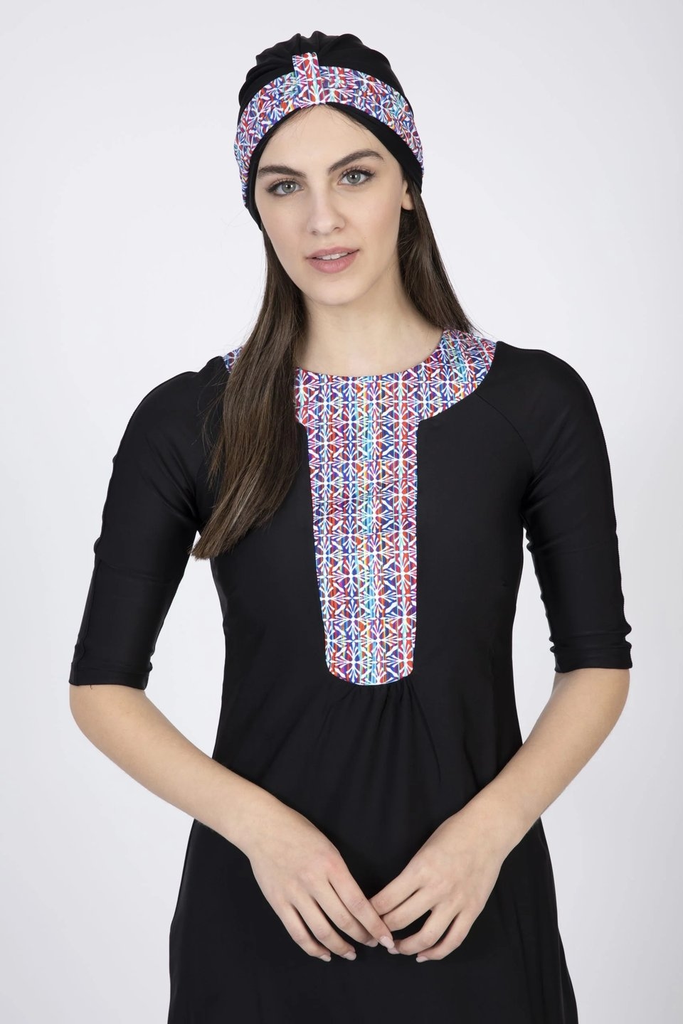 אתני שחור עם ויטראז צבעוני - Image 3